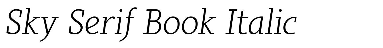 Sky Serif Book Italic